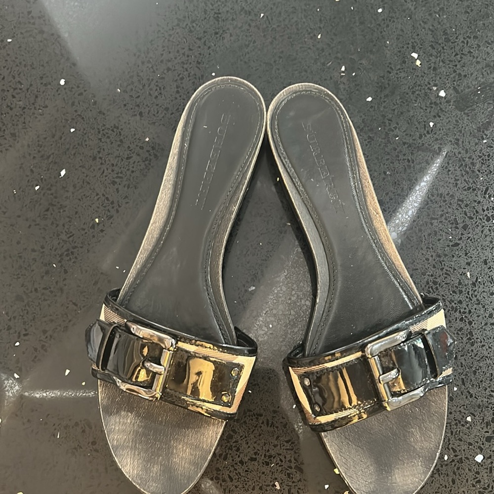 Burberry Wooden Slides - Picture 4 of 8